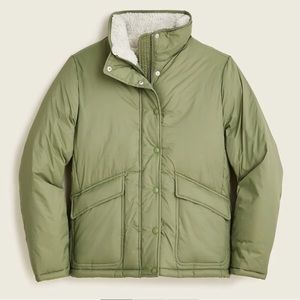 FINAL OFFER *NWT* J.Crew Sherpa-lined puffer jacket with Primaloft®